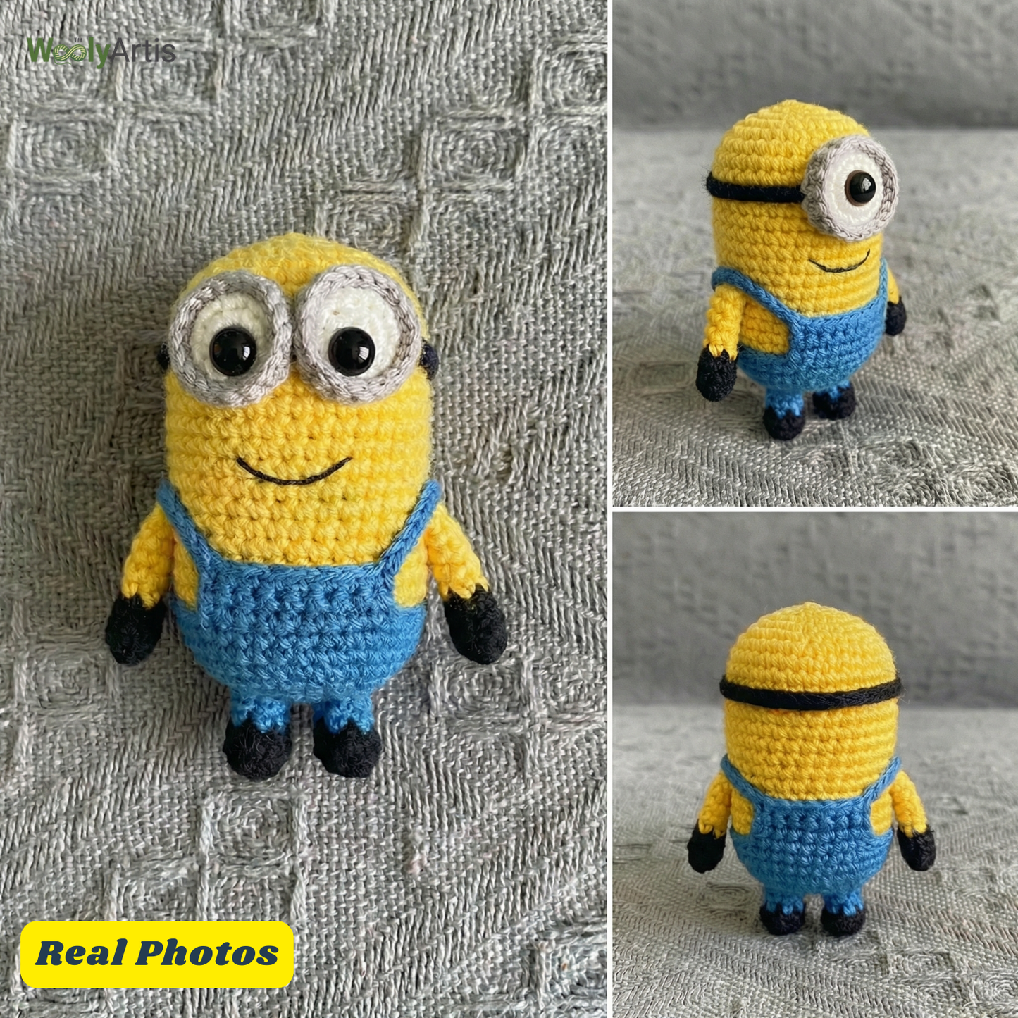 WoolyArtis™ - Crochet Minion Car Hanging - WoolyArtis