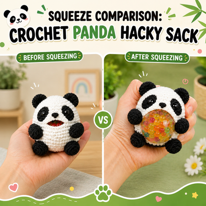 WoolyArtis™ | Crochet Animal Stress Ball Bundle | Crochet Hacky Sack Collection | Kawaii Amigurumi Fidget Toys | Handmade Sensory Stress Relief Gift Set