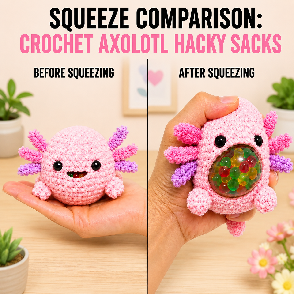 WoolyArtis™ | Crochet Animal Stress Ball Bundle | Crochet Hacky Sack Collection | Kawaii Amigurumi Fidget Toys | Handmade Sensory Stress Relief Gift Set