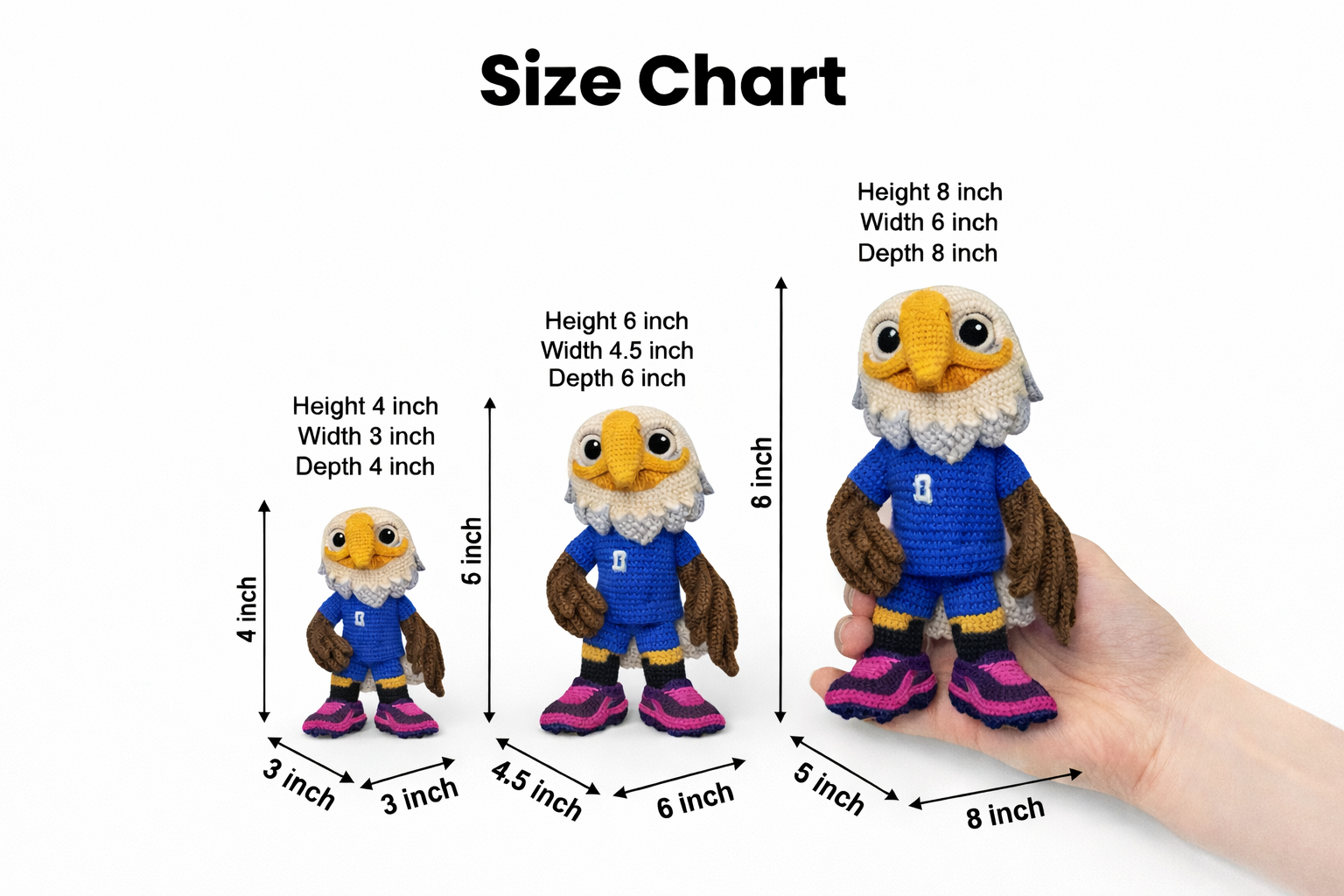 Handmade WoolyArtis WoolyArtis World Cup mascot plush with detailed stitching and soft fabric, showcasing vibrant colors and a friendly expression.
