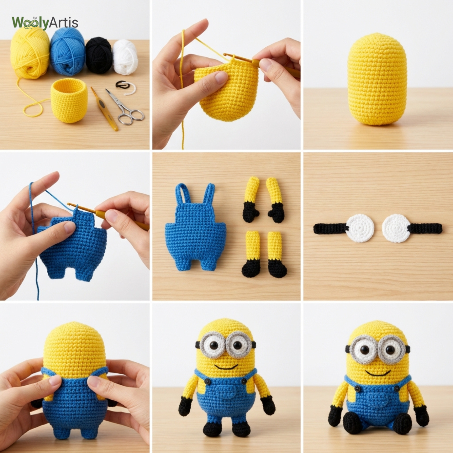WoolyArtis™ - Crochet Minion Car Hanging - WoolyArtis