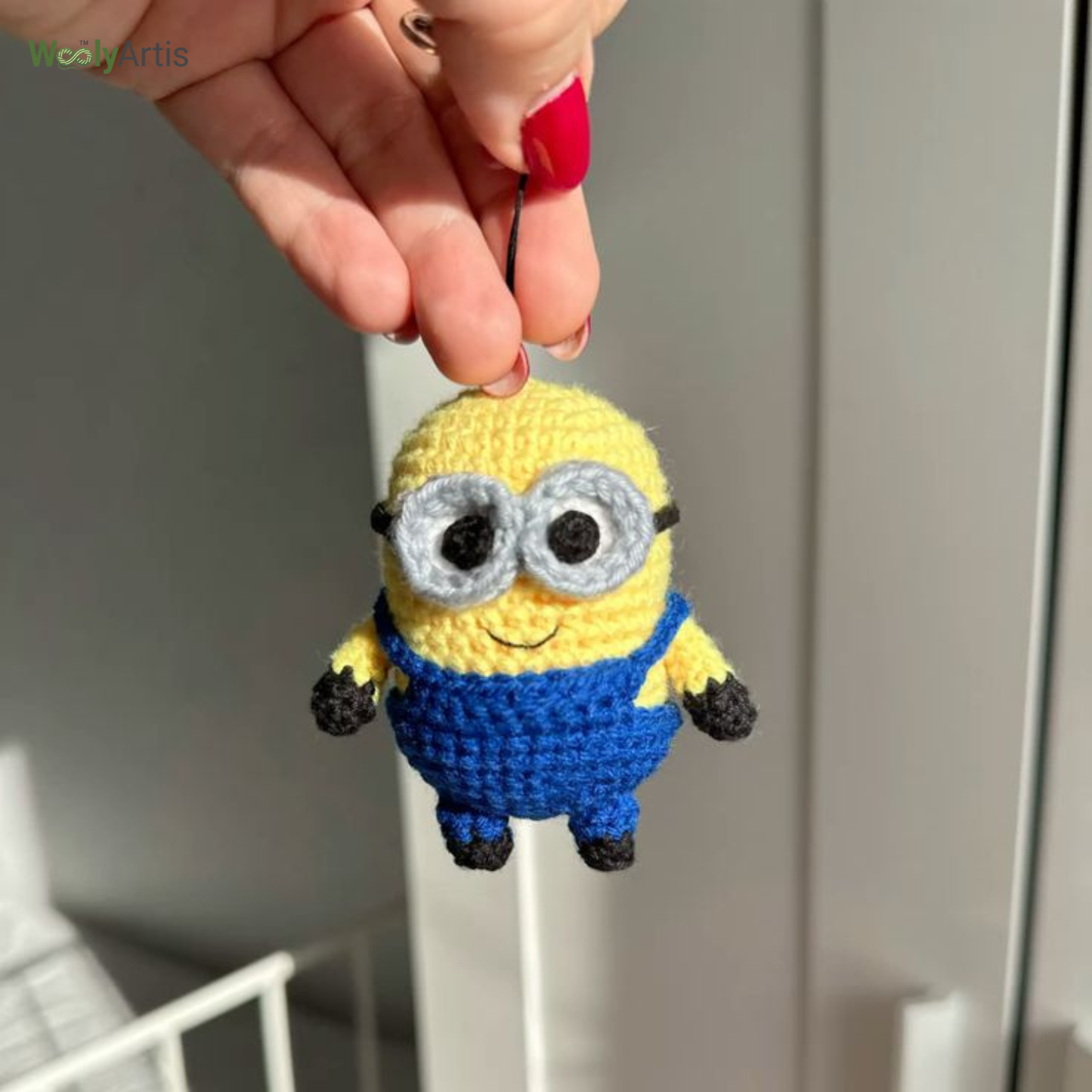 WoolyArtis™ - Crochet Minion Car Hanging - WoolyArtis