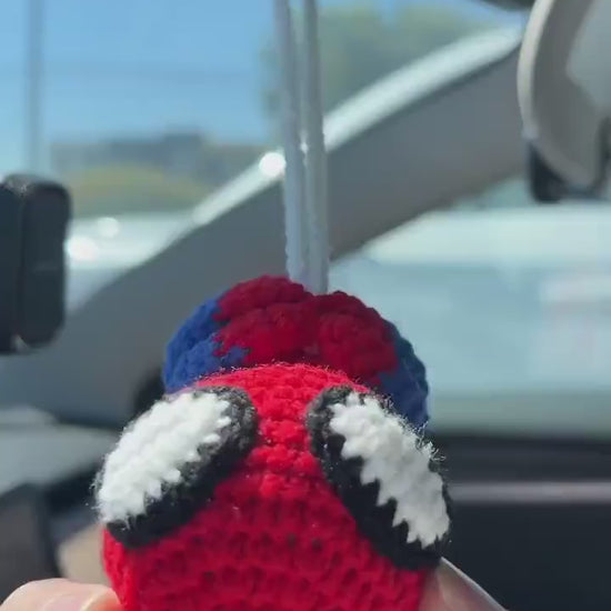 Handmade Crochet Spider Car Hanging Video