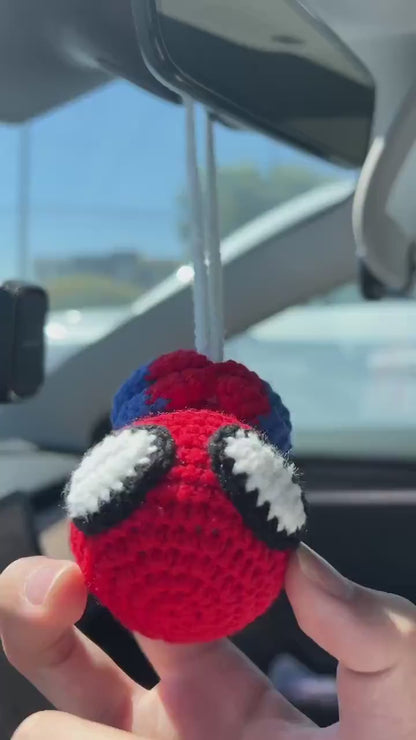 Handmade Crochet Spider Car Hanging Video